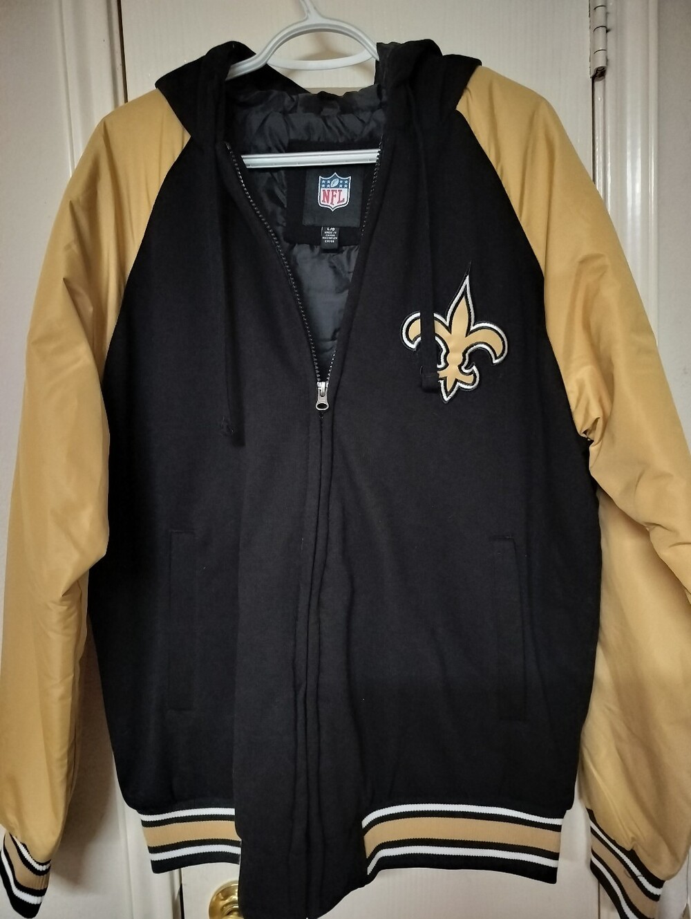 NEW ORLEANS SAINTS  CHAMPIONS Super Bowl XLIV 2010 Jacket Sz L NWT